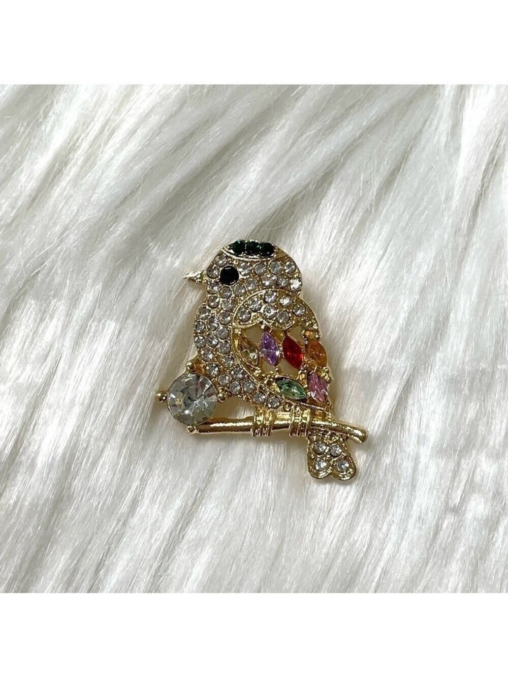 Brooch Pin Bird Chick Colorful Crystal Easter Spring New